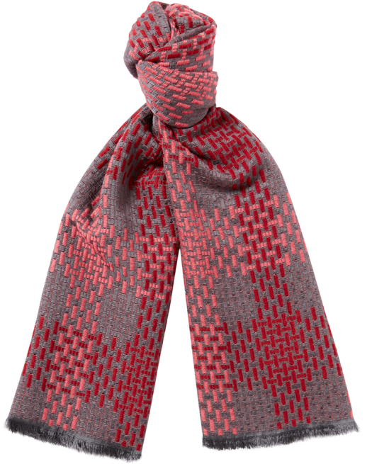 Atuni Textured Tartan Check Scarf Hover - Stole (584x764), Png Download