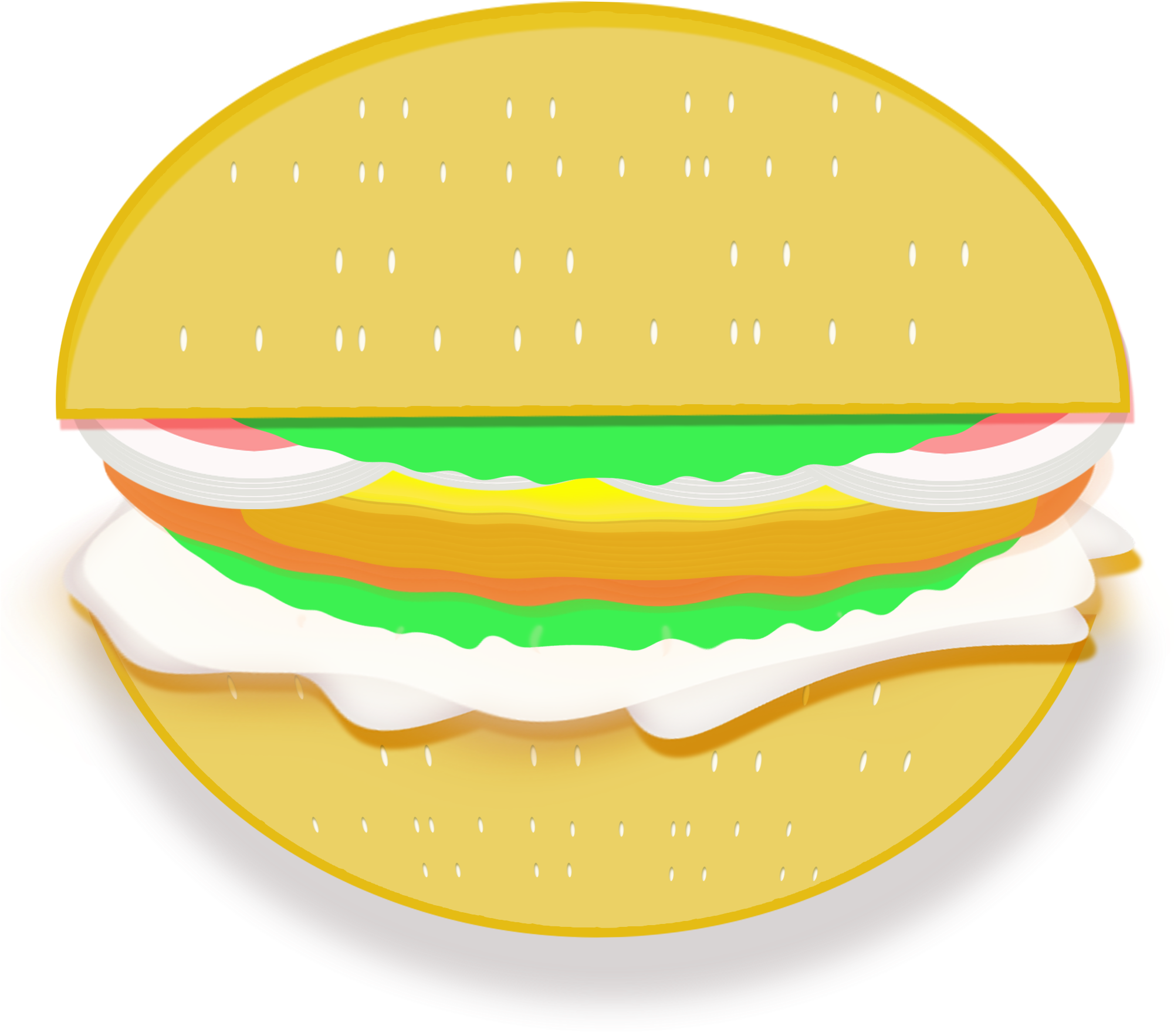 Jaune Dessiné Main Nourriture Gourmet Png And Psd - Fast Food (2000x2000), Png Download