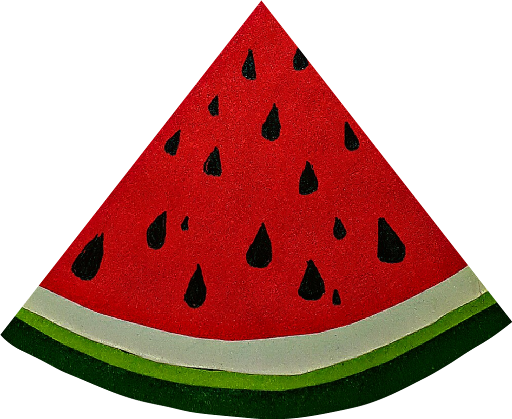 Slice Sticker - Watermelon (1024x839), Png Download