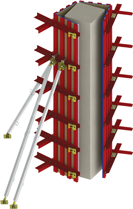Lok Fast Column - Gates Column Clamps (712x733), Png Download