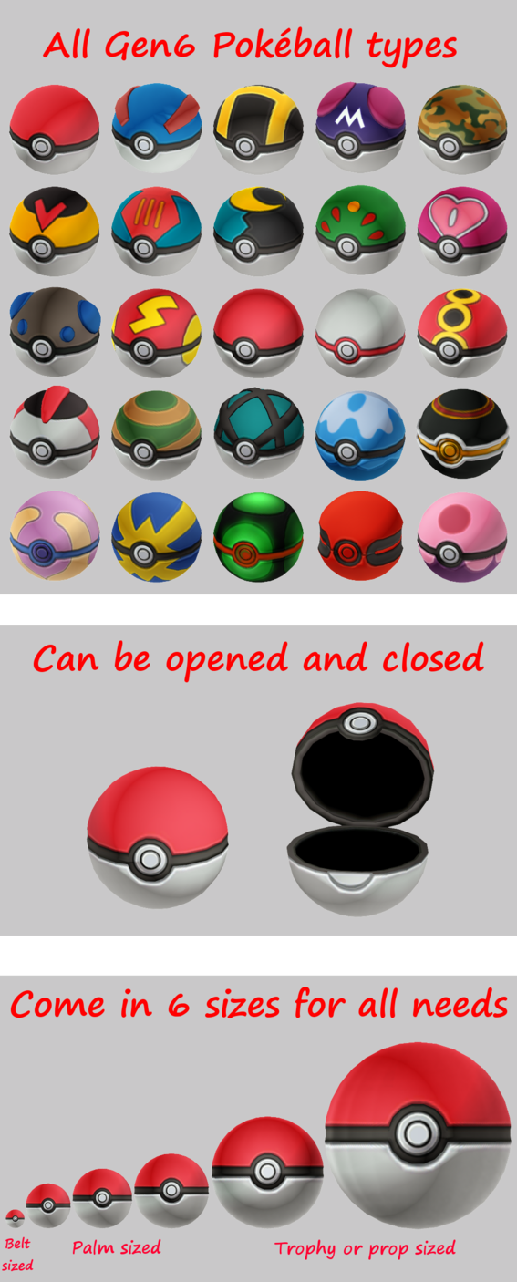 Belt Transparent Pokeball - Mmd Pokeball (567x1406), Png Download