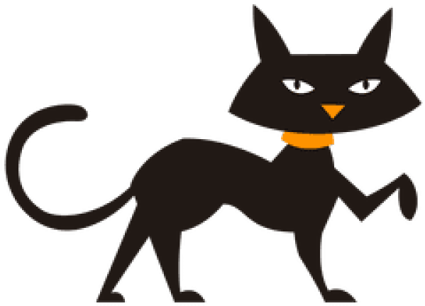 Black Cat Clipart Walking - Cat (640x480), Png Download