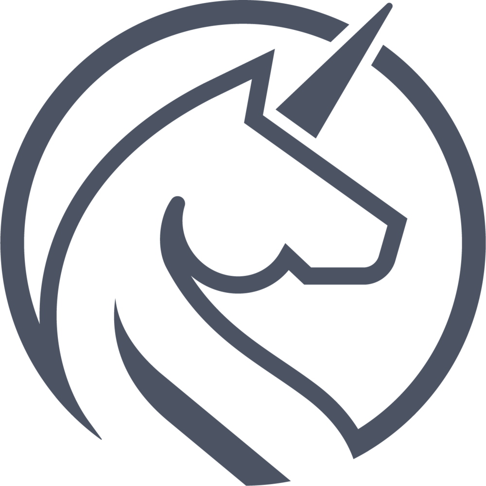 Unicorn Favacon Dark Grey - Circle (1000x999), Png Download