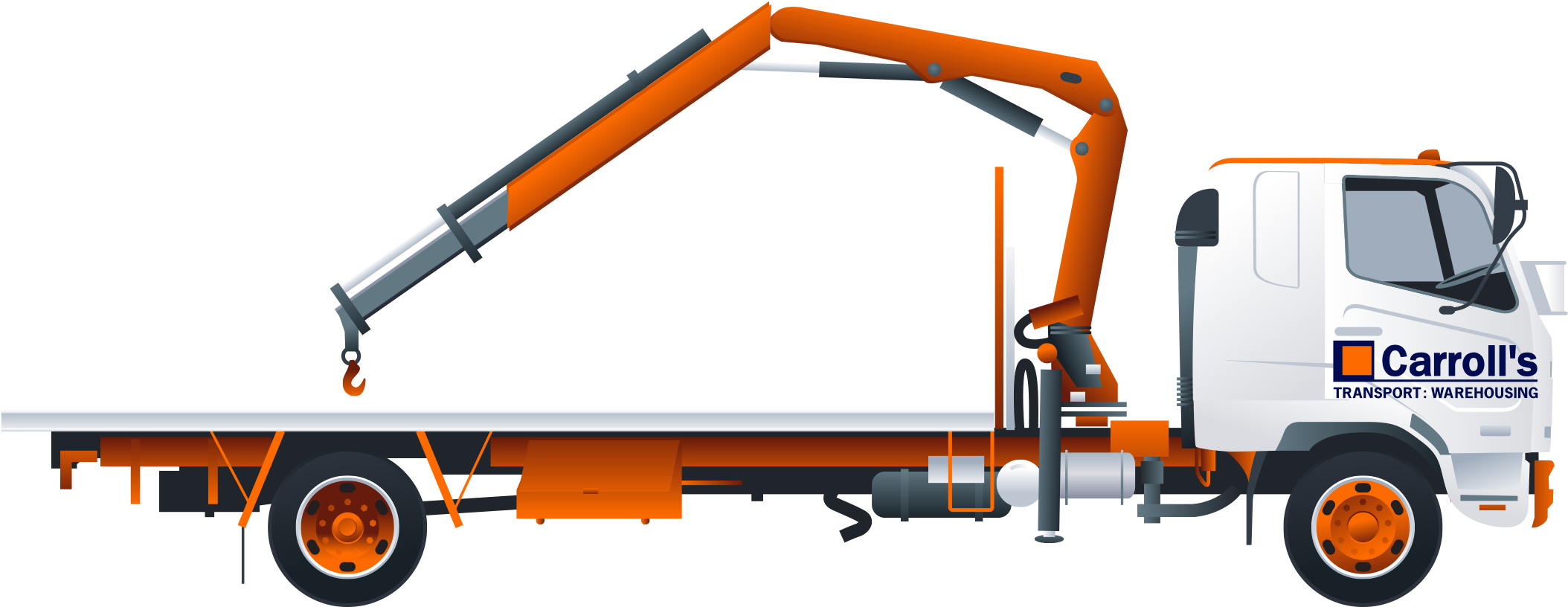 Crane Trucks Small To Large - Crane (2575x1013), Png Download