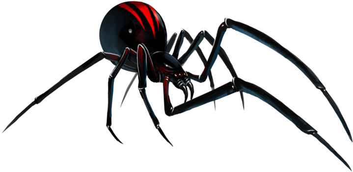 Black Widow Spider Png File - Black Widow Spider Artwork (800x401), Png Download