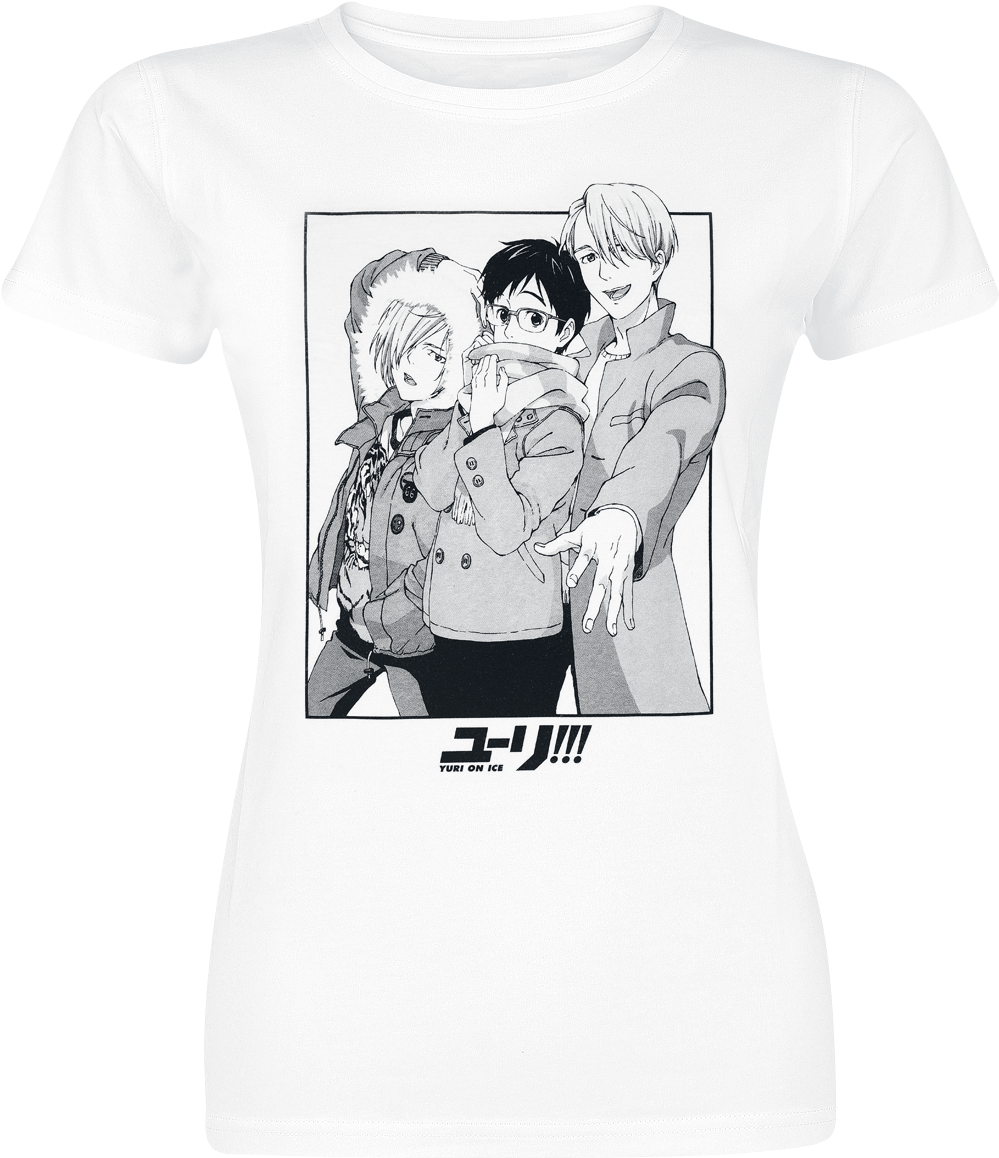 Null Yuri On Ice Characters White T-shirt 358139 Hzahwpg - Hot Topic Yuri On Ice Shirt (1038x1200), Png Download