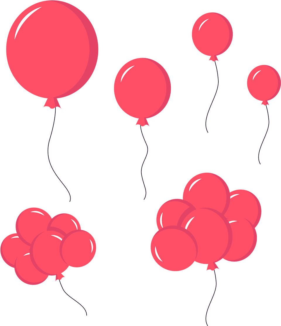 National Day Red Balloons Festive Png And Vector Image - Balloon (1024x1369), Png Download