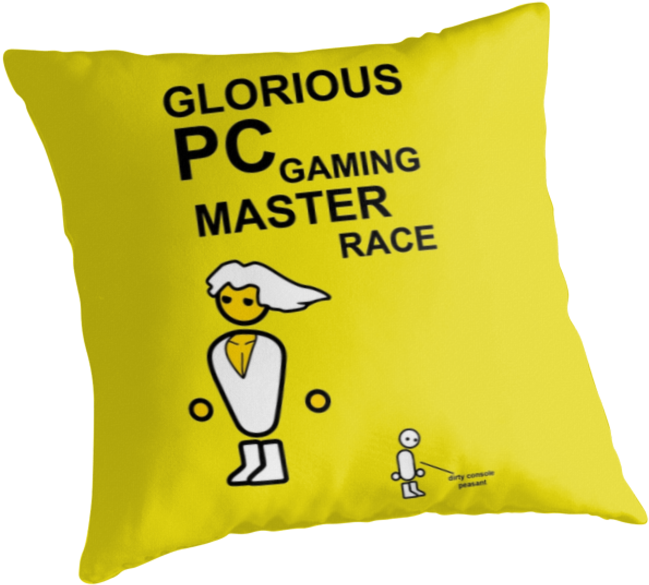 "glorious Pc Gaming Master Race" Throw Pillows By King84 - Pc Master Race T Shirt (875x875), Png Download