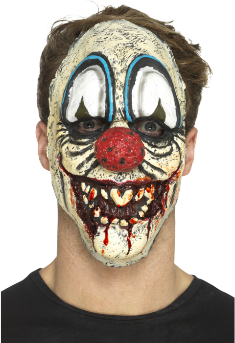 Deluxe Foam Latex Clown Head - Maquillage Halloween Homme Clown (525x700), Png Download