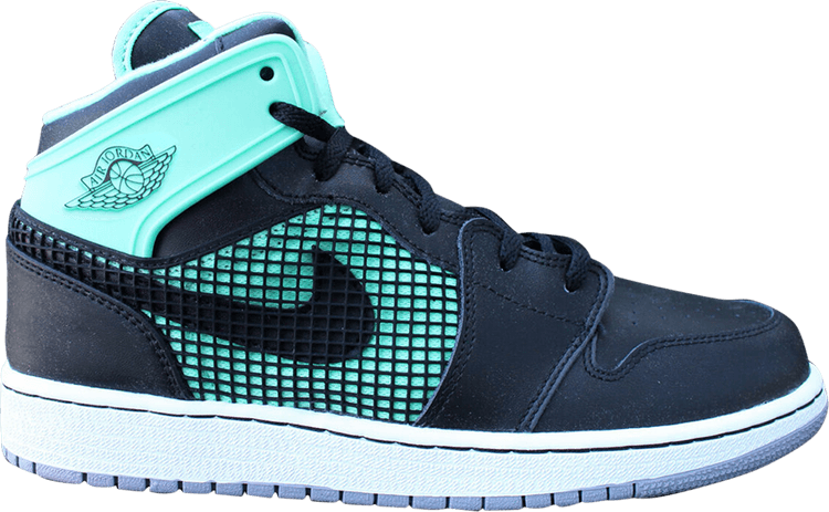 Air Jordan 1 Retro '89 Gs 'green Glow' - Sneakers (750x463), Png Download