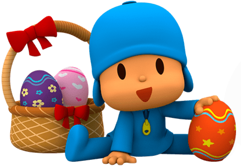 Free Png Download Pocoyo Found Easter Eggs Clipart - Ovo De Pascoa Do Pocoyo (850x680), Png Download