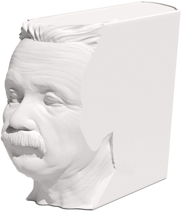 Albert Einstein - Carving (603x687), Png Download