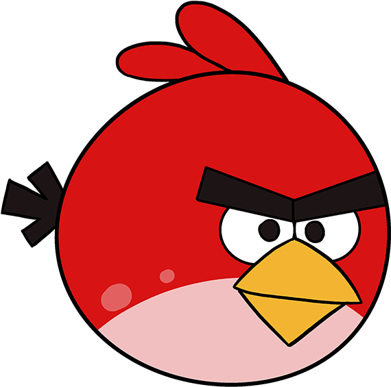 How To Draw Angry Birds - Cartoon Angry Birds Drawing (680x678), Png Download