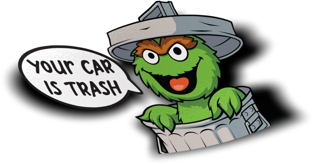 Oscar The Grouch Sticker - Cartoon (1280x1280), Png Download
