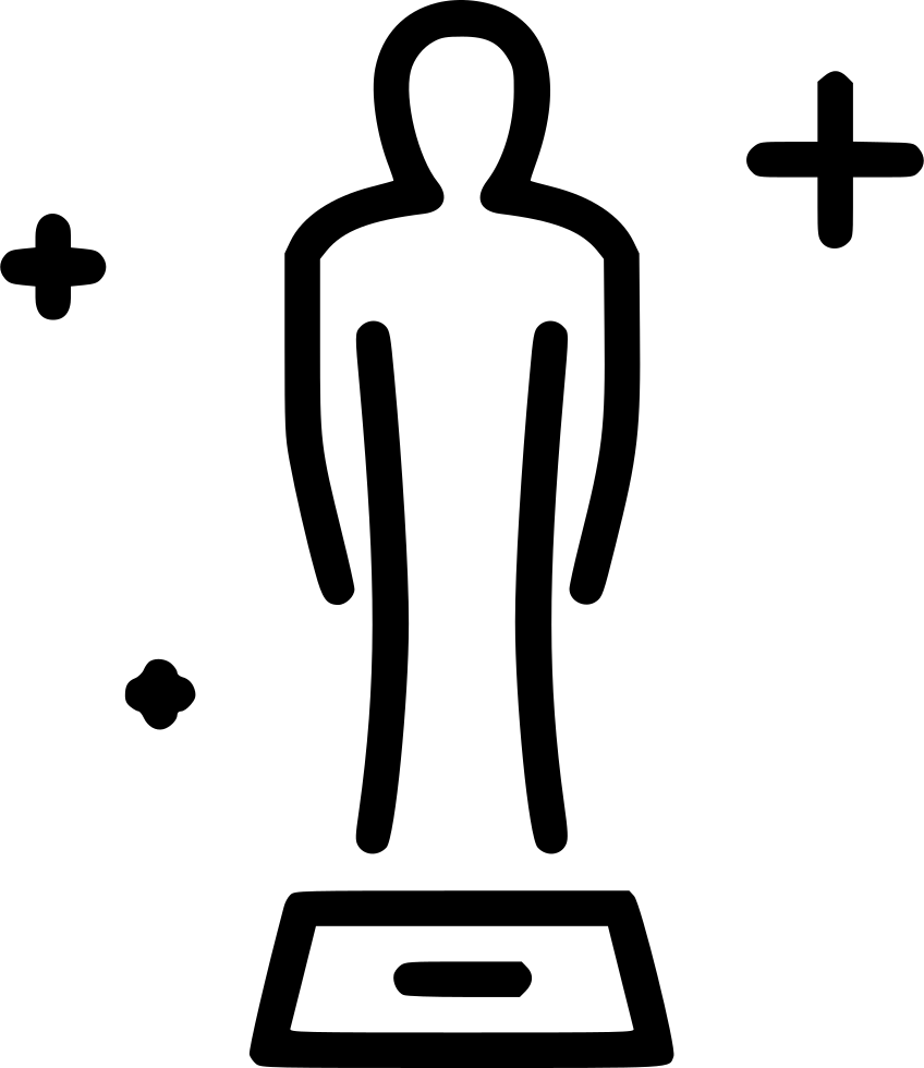 Oscar Human Icon Free Download Oscar Face Svg Png Oscar - Amount Nominees Icon Png (848x980), Png Download