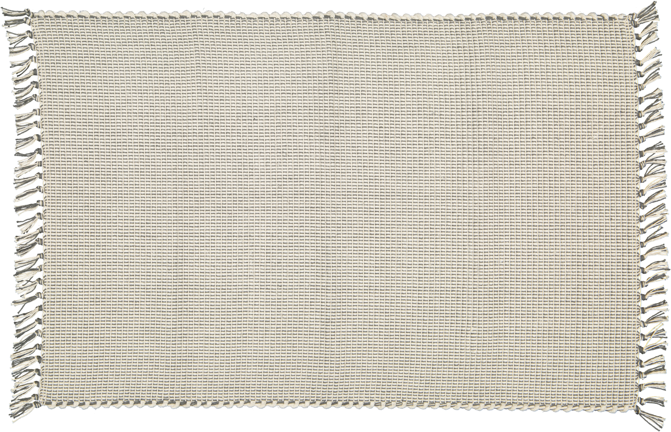 Dhurrie Dobby Weave Natural With Charcoal Pinstripe - Placemat (1355x872), Png Download