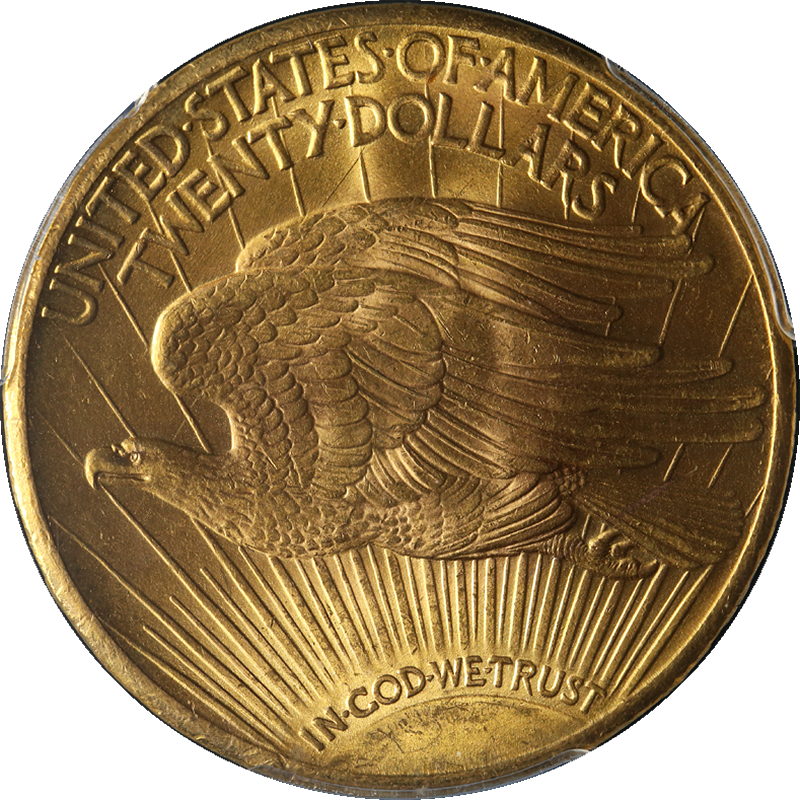 1927 Saint-gaudens Gold $20 Pcgs Ms65 Cac Sticker Superb - Coin (800x800), Png Download