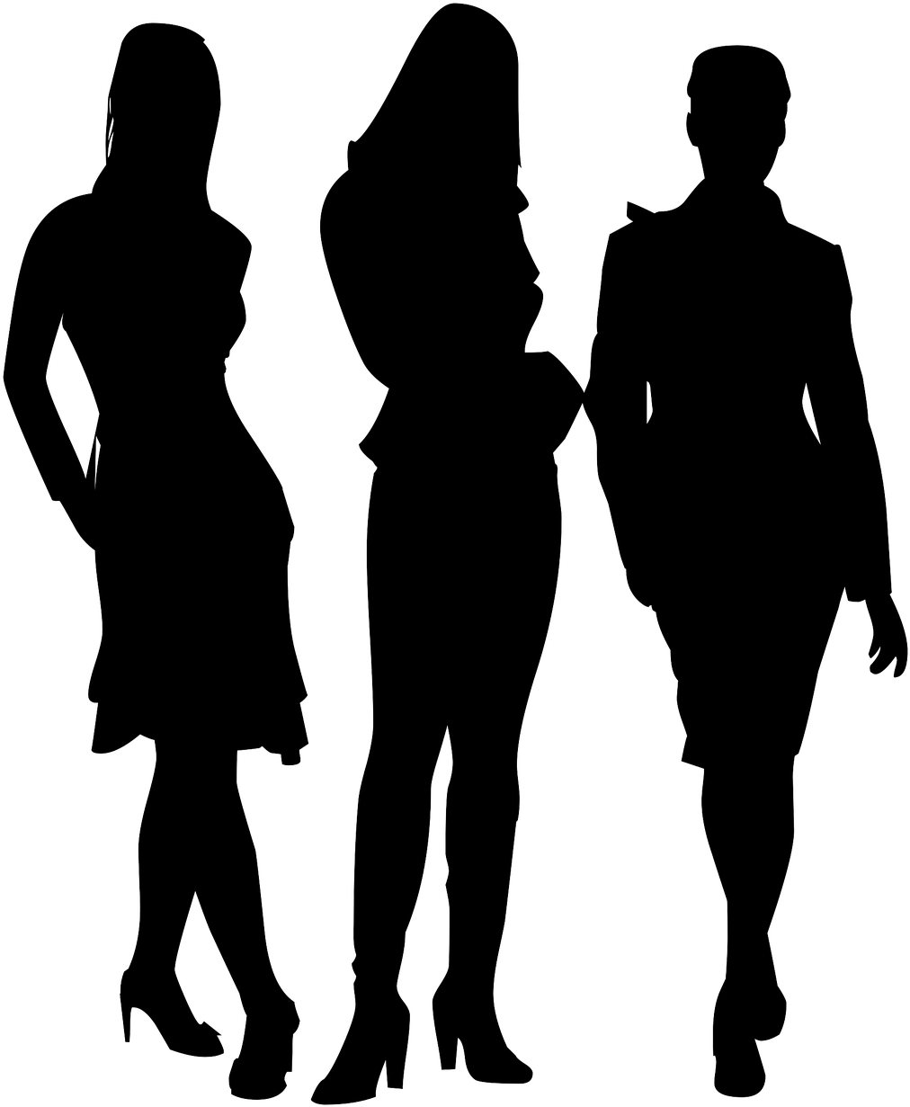 Team,ladies,business Silhouette, - Transparent Silhouette Of Group Of People Png (1063x1280), Png Download