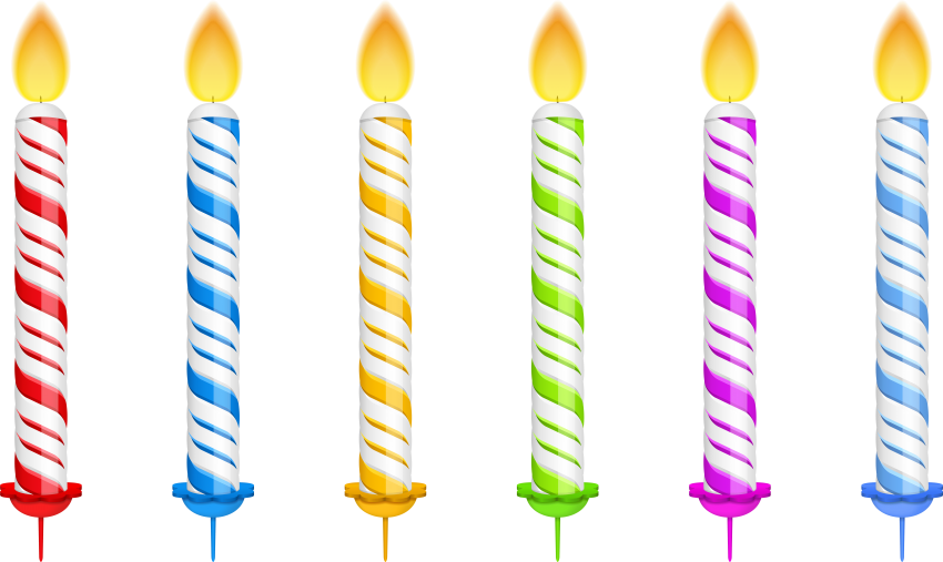 Free Png Download Transparent Birthday Candles Png - Transparent Lit Birthday Candles (850x507), Png Download