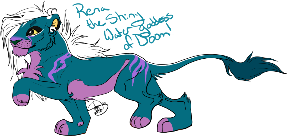 Rena The Shiny Water Goddess Of Doom By Izzyshea (1207x573), Png Download