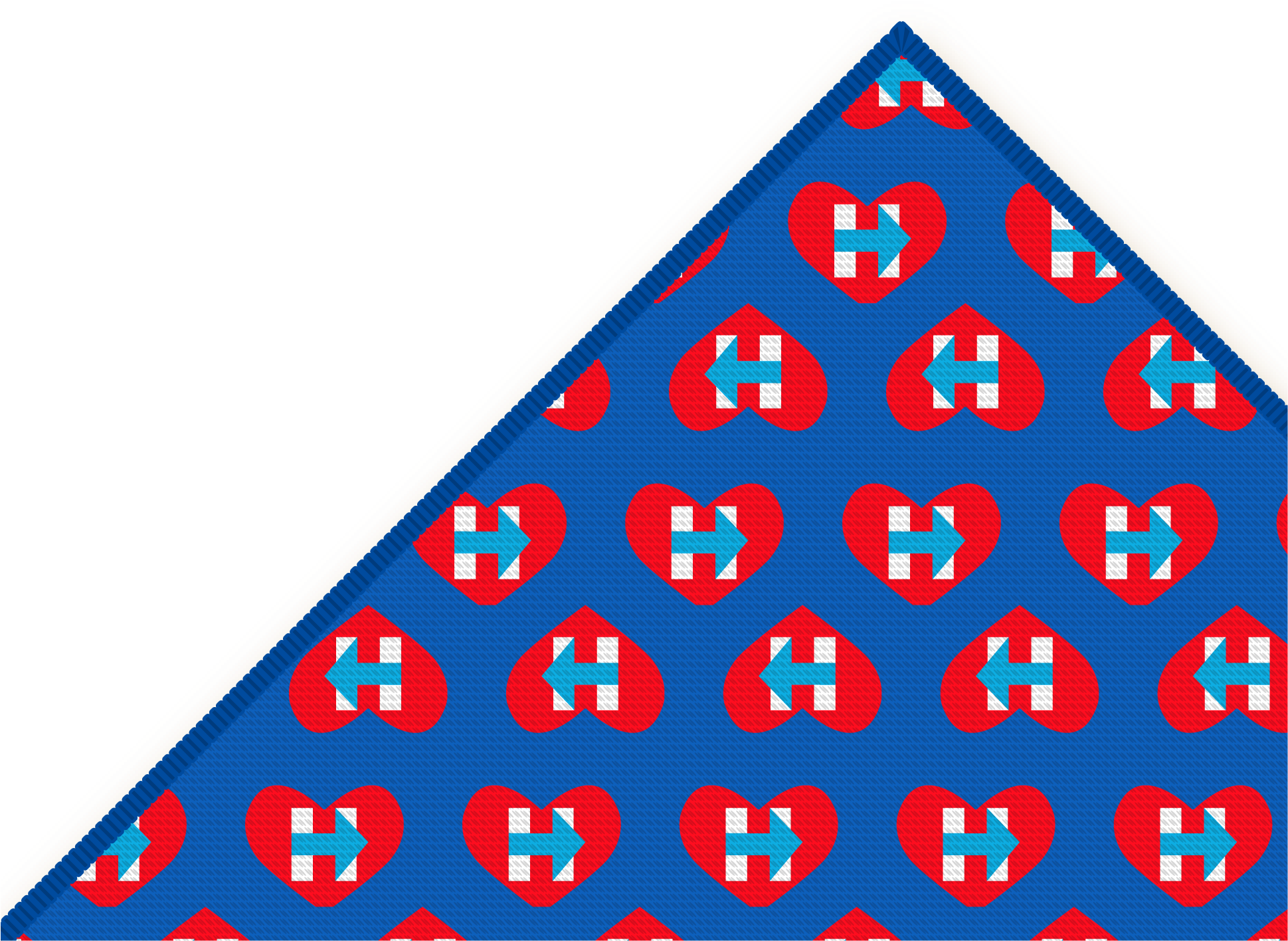 Hearts With Hillary Scarf Blue - Traffic Sign (1938x1938), Png Download