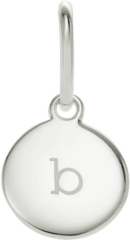 B Circle Letter Sterling Silver - Locket (1100x1200), Png Download