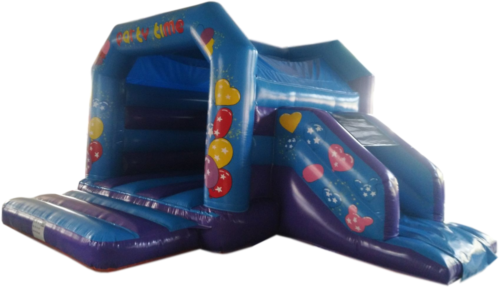 Party Side Slide Combo Bouncy Castle - Inflatable (1024x587), Png Download