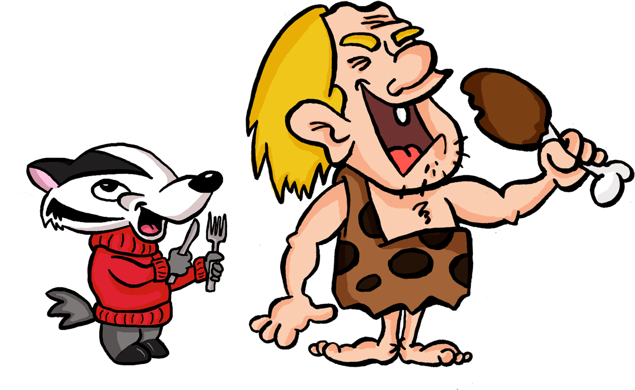 Badger-caveman - Clip Art (1463x1024), Png Download