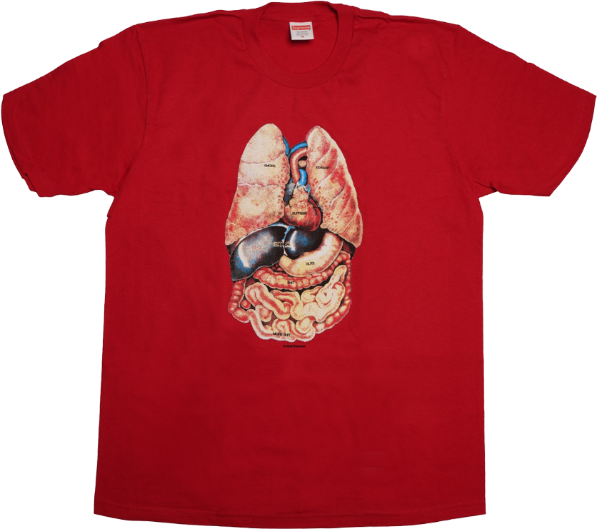 Supreme Guts Tee Red (1024x768), Png Download