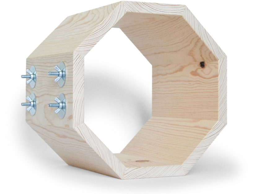 Large Hanging Octagonal Tunnel 4 - Plywood (1000x667), Png Download