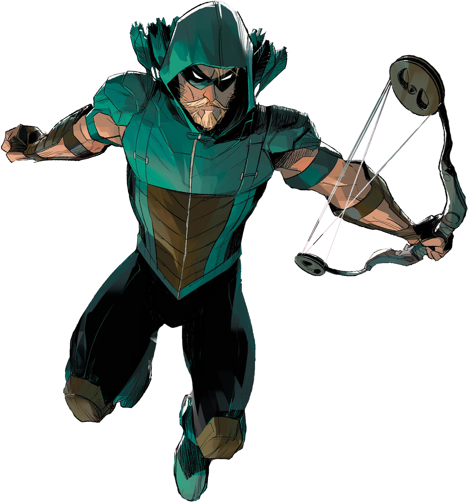 The Emerald Archer - Green Arrow (1496x1605), Png Download