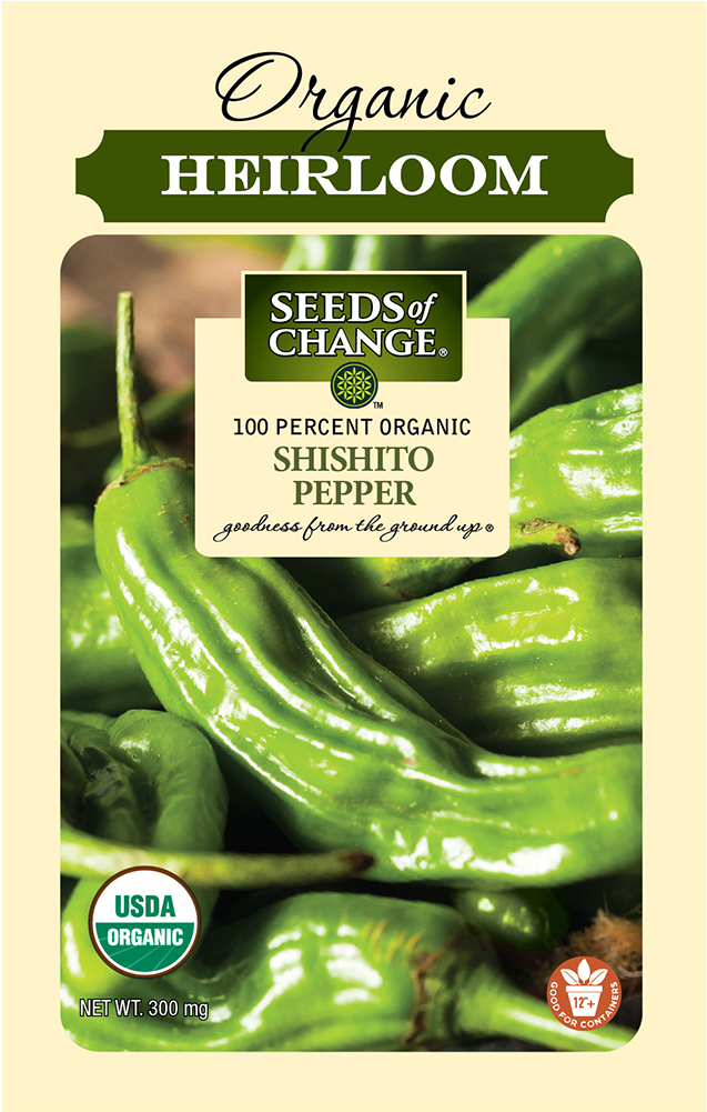 Organic Shishito Pepper Seeds - Seeds Of Change (1000x1000), Png Download