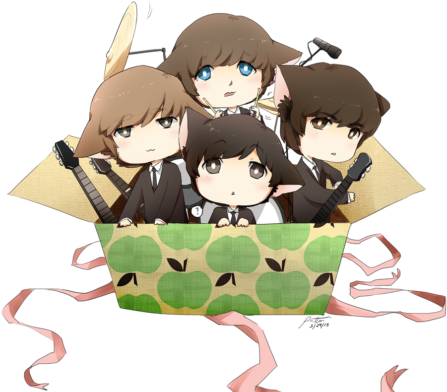 The Beatles Images Beatle Kittens Hd Wallpaper And - Drawing (950x827), Png Download