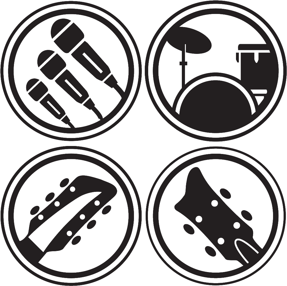 Png W/ White - Bateria De Los Beatles (1023x1020), Png Download