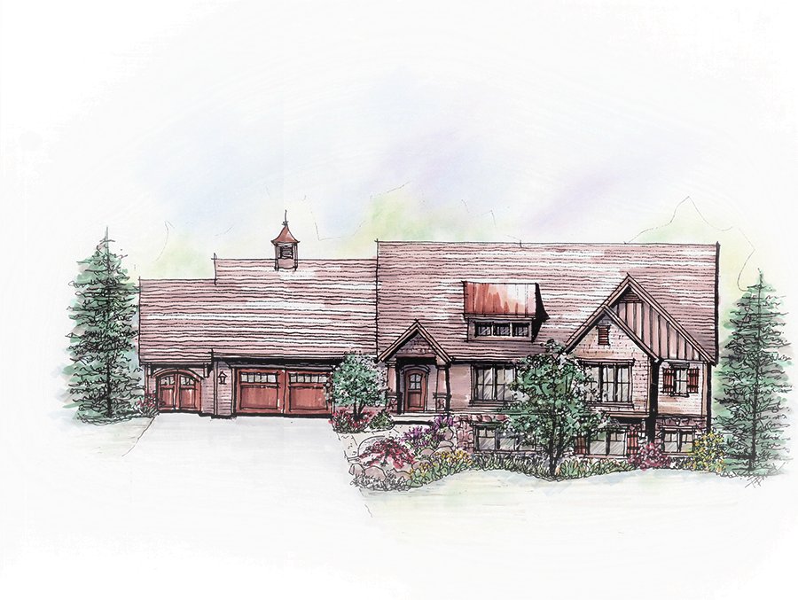 Vision Drawing Landscape - House (900x677), Png Download