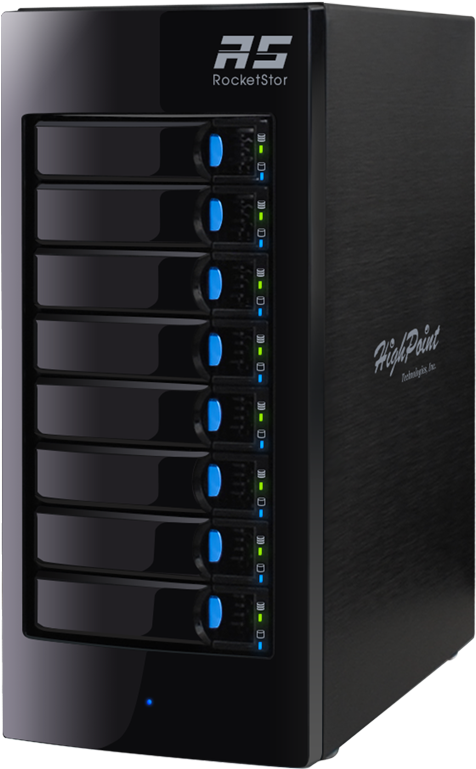 Category-rs6418s - Highpoint Rocketstor 6418as Hard Drive Array - 8-bay (1024x768), Png Download