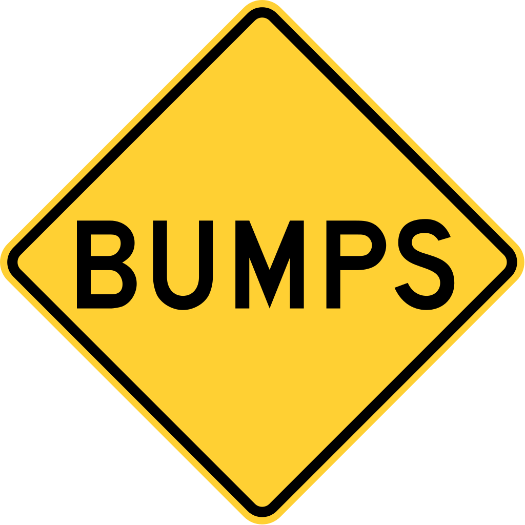 Njdot Bumps Sign - Slow Down Sign (1024x1024), Png Download