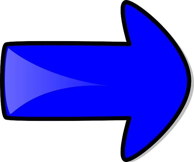 Right, Blue, Arrow, Cartoon, Shapes, Direction, Color - Arrow Clip Art (640x536), Png Download