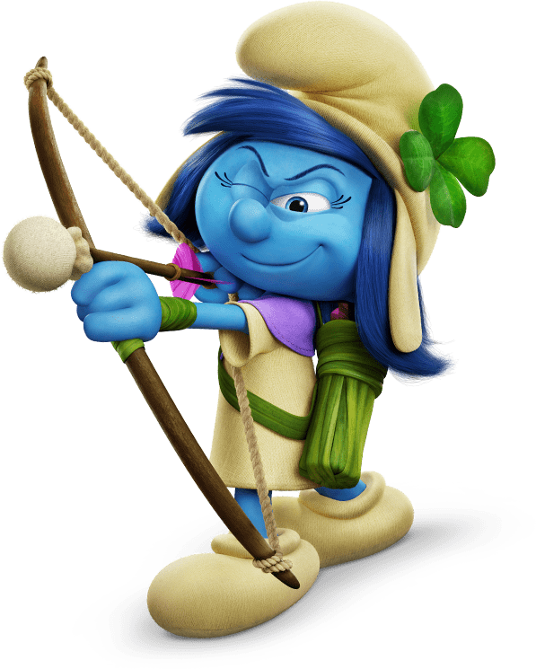Smurf Storm Shooting Arrow Png - Smurfs The Lost Village Smurfs Storm (597x745), Png Download