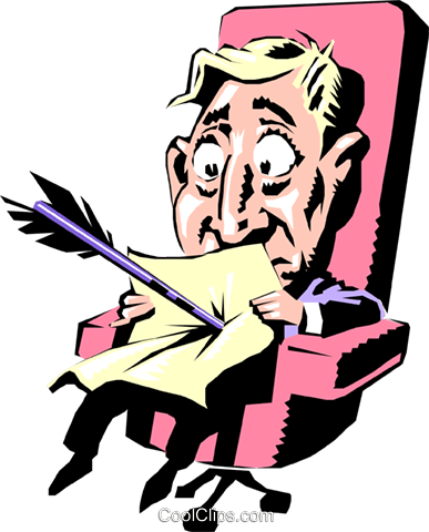 Cartoon Man With Arrow Through Paper Royalty Free Vector (387x480), Png Download