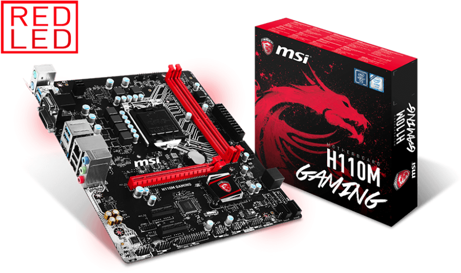 H110m Gaming - Msi H110m Gaming With Intel H110 Express Microatx Motherboard (1024x819), Png Download