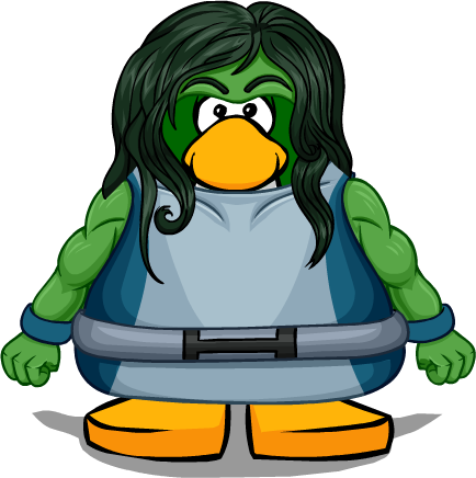 She-hulk Ava - Club Penguin She Hulk (434x436), Png Download