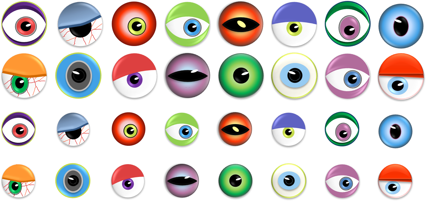 Monster Eyes Clipart Eye Clip Art - Monster Eyes (900x435), Png Download