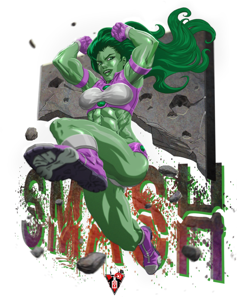 She Hulk By T Turner - She-hulk (784x1019), Png Download