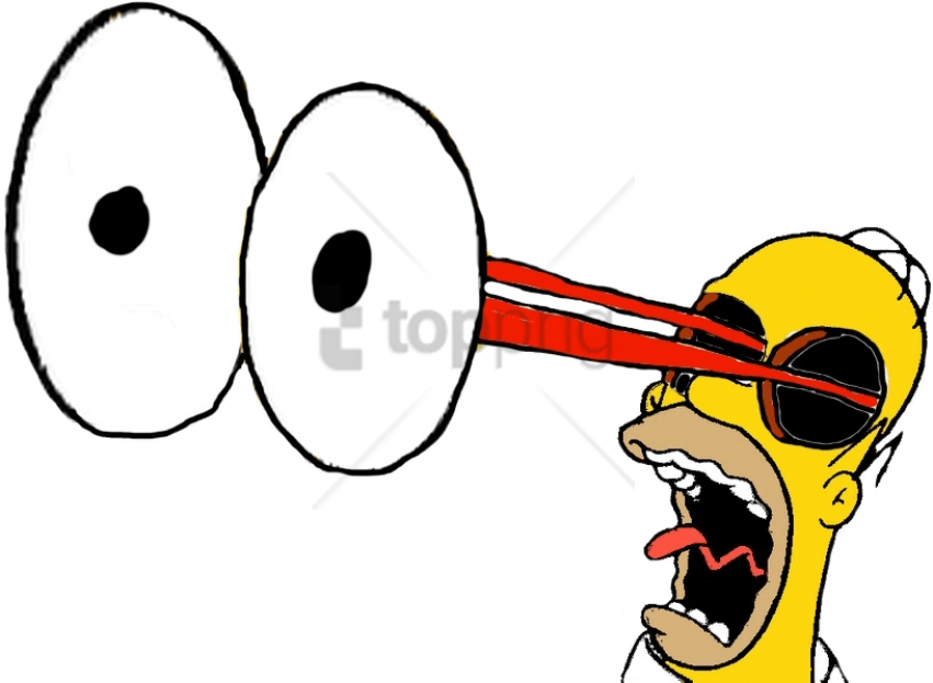 Homer Simpson's Eyes Popping Out By Darthraner83 On - Eyes Popping Out Transparent (816x598), Png Download