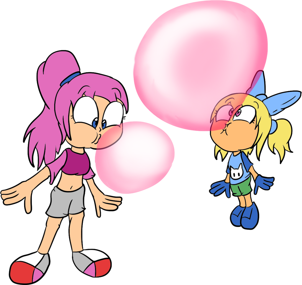 Picture Library Stock Cartoon Bubble Drawing Clip Art - Bubble Gum Blowing Clipart (1024x965), Png Download