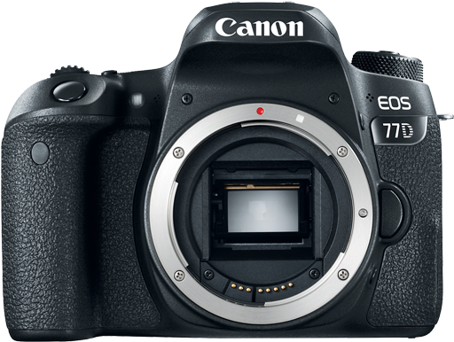 Canon Eos 77d Digital Slr Camera + 18-55mm Lens Kit (675x450), Png Download