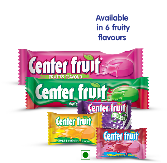 Center Fruit Bubble Gum - Center Fruit Liquid Filled Bubble Gum, Fruits Flavour, (500x434), Png Download