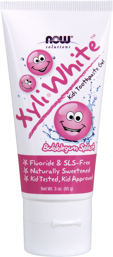 Xyliwhite™ Bubblegum Splash Toothpaste Gel For Kids - Now Foods - Xyliwhite Kids Toothpaste Gel Bubblegum (405x880), Png Download