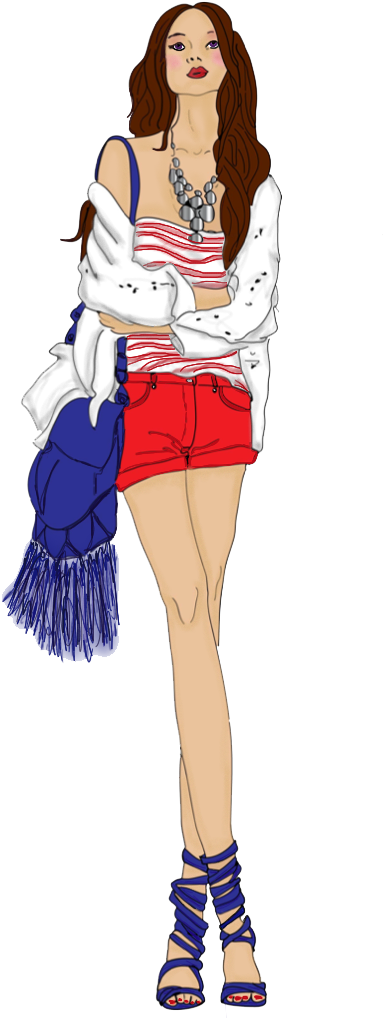 Fashion Model Png Photo - Model Cartoon Png (768x1024), Png Download